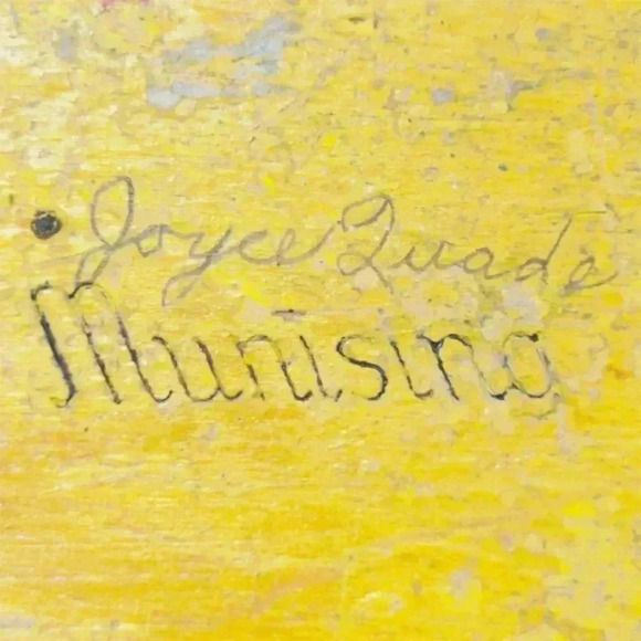 Vintage Munising Hand-Painted Wooden Bowl Swan Design Yellow 1950s - Picture 4 of 5